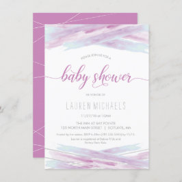 Invitación a Baby Shower - Chica, rosa, Personaliz