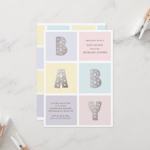 Invitación a Baby Shower color de color color plat