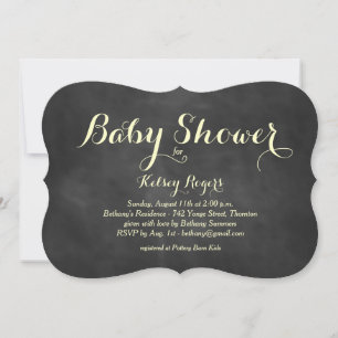 Invitación a Baby Shower con cartón amarillo