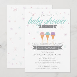 Invitación a Baby Shower con crema de hielo - es u