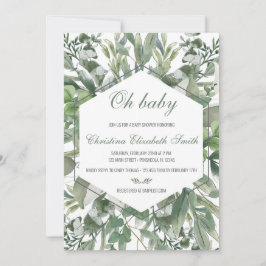 Invitación a Baby Shower con flores