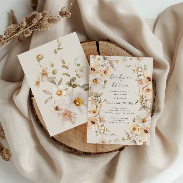 Invitación a Baby Shower con flores de Baby In Blo (Subido por el creador)