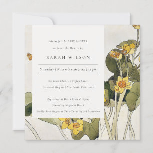 Invitación a Baby Shower con flores de Daffodil Am