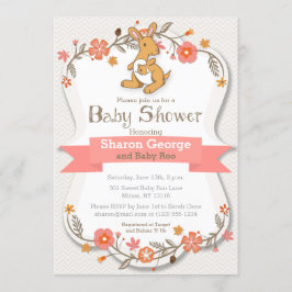 Invitación a Baby Shower con flores de dulce cangu