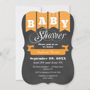 Invitación a Baby Shower con marca de marcador de
