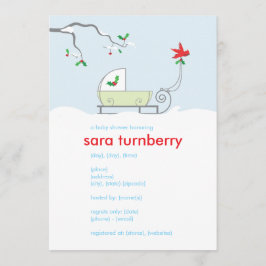 Invitación a Baby Shower con motor de invierno