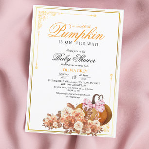 Invitación a Baby Shower con Naranja dorado de cal