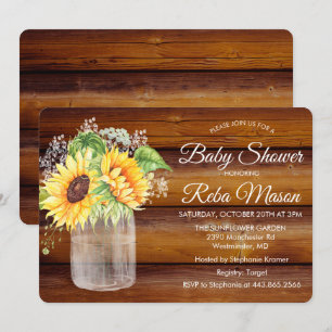Invitación a Baby Shower con Tarro de Mason de Gir