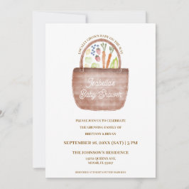 Invitación a Baby Shower con tema de Mercado de Gr