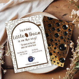 Invitación a Baby Shower con temas de café pequeño