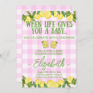Invitación a Baby Shower con temas de Lemonade Ros