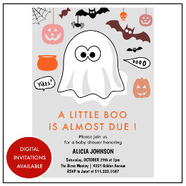 Invitación a Baby Shower con temática de Halloween