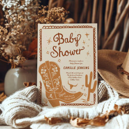 Invitación a Baby Shower Country Rustic Boy