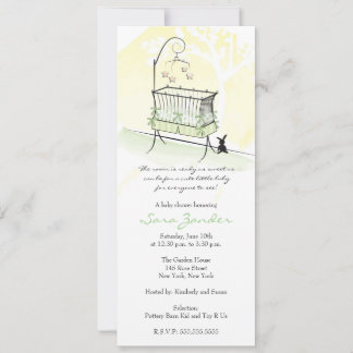 Invitación a Baby Shower - Cuna para bebé