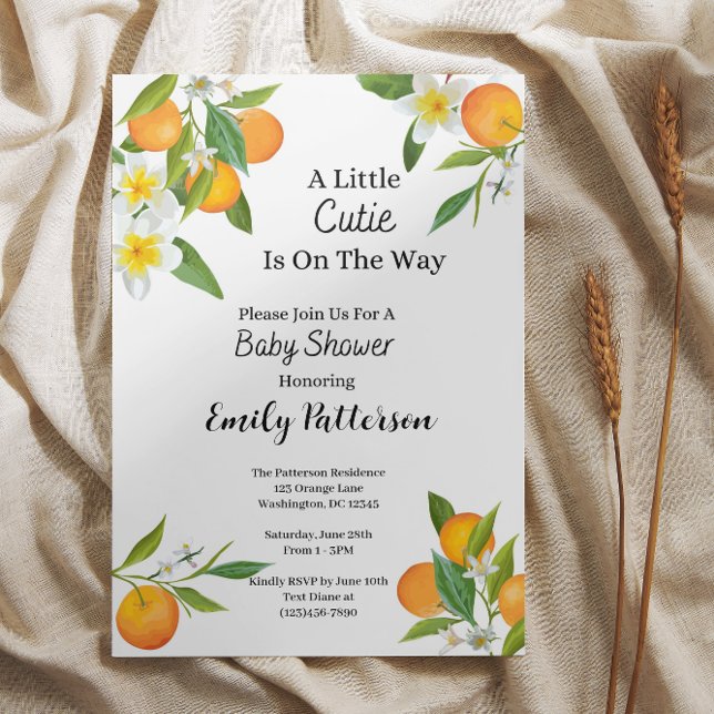 Invitación a Baby Shower Cutie (Subido por el creador)
