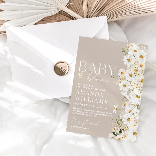 Invitación a Baby Shower Daisy Boho Wildflower (Subido por el creador)