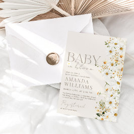 Invitación a Baby Shower Daisy Boho Wildflower