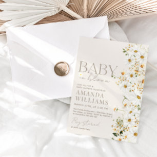 Invitación a Baby Shower Daisy Boho Wildflower