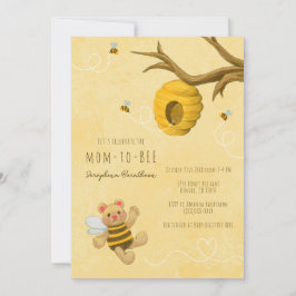 Invitación a Baby Shower de Abejas de oso de miel
