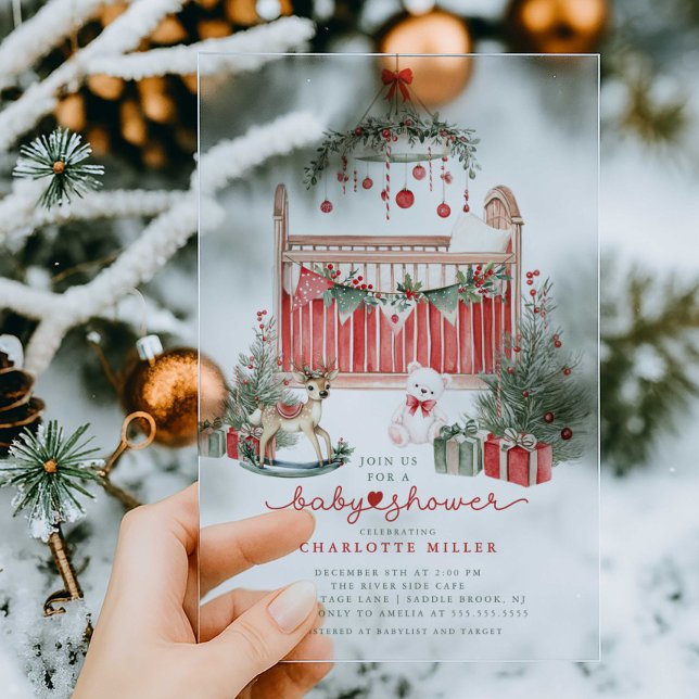 Invitación a Baby Shower de acrílico de enfermería (Subido por el creador)