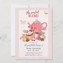 Invitación a Baby Shower de Adorable Tea Fiesta