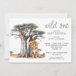 Invitación a Baby Shower de African Savannah Wild