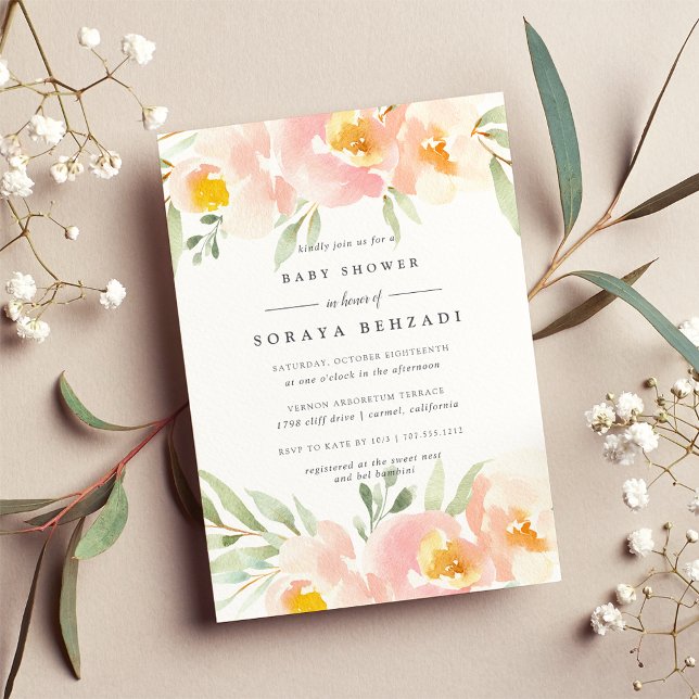 Invitación a Baby Shower de Airy Floral (Subido por el creador)