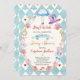 Invitación a Baby Shower de Alice In Wonderland