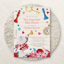 Invitación a Baby Shower de Alice Wonderland
