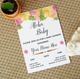 Invitación a Baby Shower de Aloha