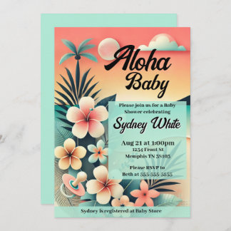 Invitación a Baby Shower de Aloha