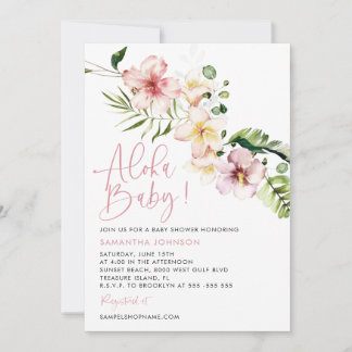 Invitación a Baby Shower de Aloha, Baby Shower tro