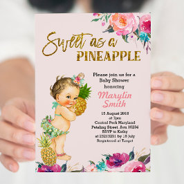 Invitación a Baby Shower de Aloha Pineapple