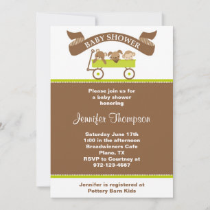 Invitación a Baby Shower de Animal Pals