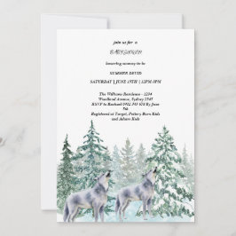 Invitación a Baby Shower de animales de bosque