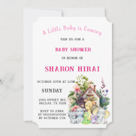 Invitación a Baby Shower de animales de curso | Ro