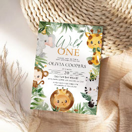 Invitación a Baby Shower de animales de Safari