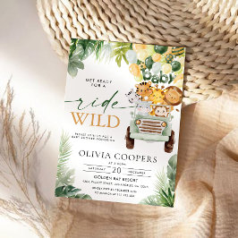 Invitación a Baby Shower de animales de Safari