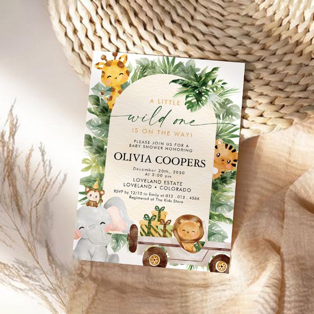 Invitación a Baby Shower de animales de Safari (Subido por el creador)
