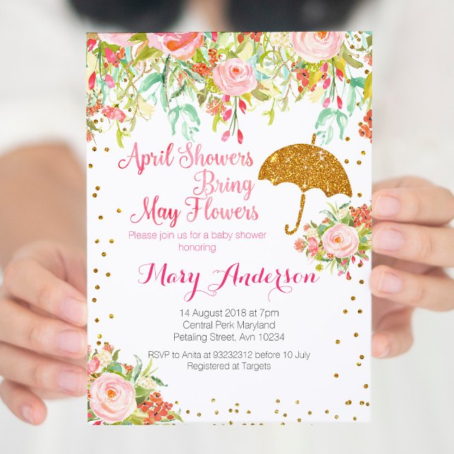 Invitación a Baby Shower de April Showers (Subido por el creador)