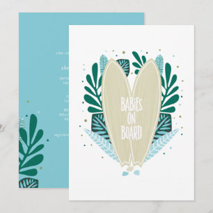 Invitación a Baby Shower de Aqua Baby On Board