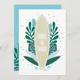 Invitación a Baby Shower de Aqua Baby On Board