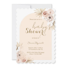 Invitación a Baby Shower de Arco Floral