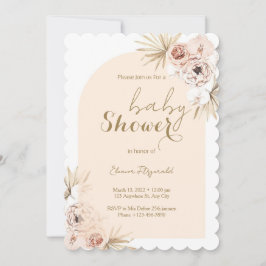 Invitación a Baby Shower de Arco Floral