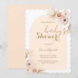 Invitación a Baby Shower de Arco Floral
