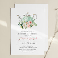 Invitación a Baby Shower de ARIA Tea Fiesta