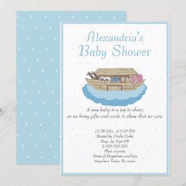 Invitación a Baby Shower de Ark Blue de Baby Boy N