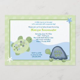 Invitación a Baby Shower de arrecife de tortuga - 