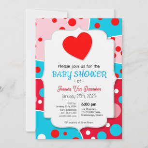 Invitación a Baby Shower de arte pop de presupuest
