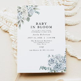 Invitación a Baby Shower de AUSHA Dusty Blue Boy